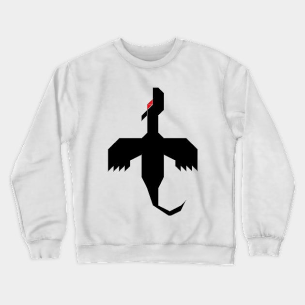 Guardian Destiny : Black Dragon Crewneck Sweatshirt by Fhurai